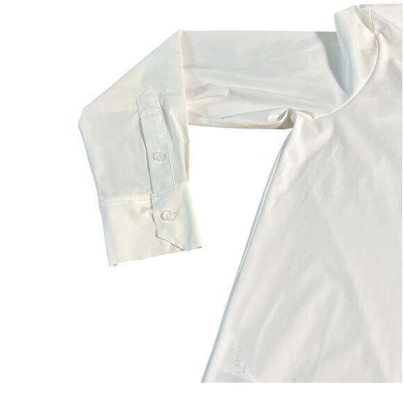 Lysse Womens Shiffer Button Down Leggings Friendly Blouse White Size Large - Picture 3 of 7